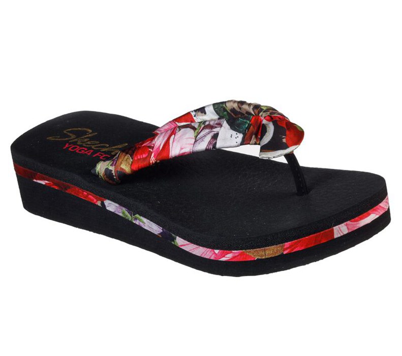 Skechers Dam Svarta/Olika Färger Flip Flop - Vinyasa - Printed Fever - Sverige (JOEDN-2157)